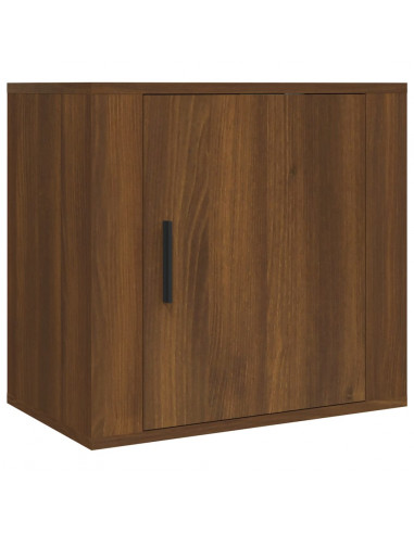Comodino a Muro Rovere Marrone 50x30x47 cm