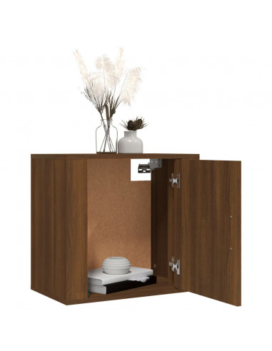 Comodino a Muro Rovere Marrone 50x30x47 cm