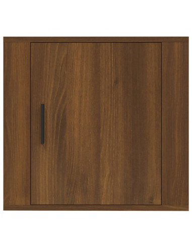 Comodino a Muro Rovere Marrone 50x30x47 cm