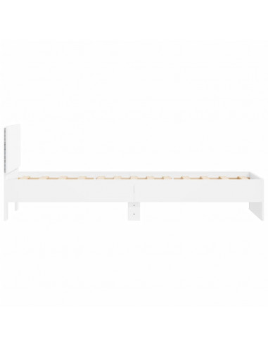 Giroletto con Testiera e LED Bianco 75x190 cm