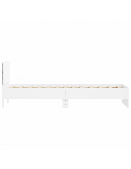 Giroletto con Testiera e LED Bianco 75x190 cm