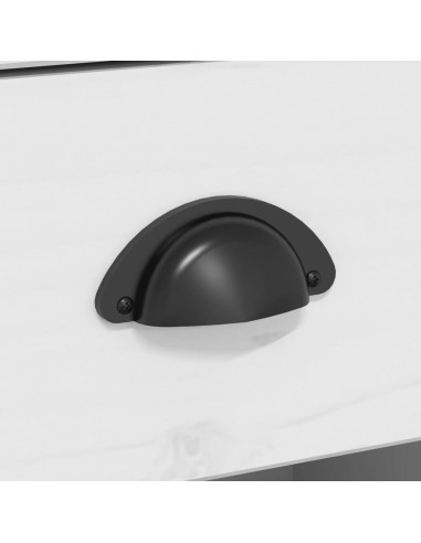 Credenza BODO 115,5x43x200,5 cm Massello Pino Bianco e Marrone