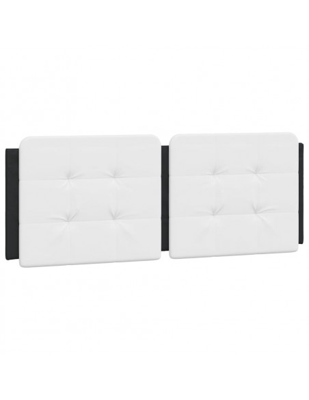 Giroletto con Luci LED Nero e Bianco 120x200 cm in Similpelle