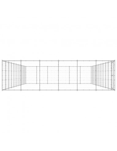 Gabbia per Cani da Esterno in Acciaio Zincato 79,86 m²