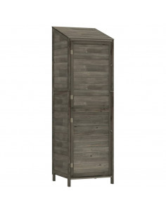 Capanno Giardino Antracite 55x52x174,5 cm Legno Massello Abete 2