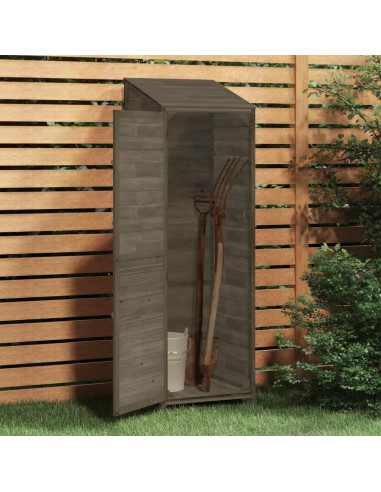 Capanno Giardino Antracite 55x52x174,5 cm Legno Massello Abete