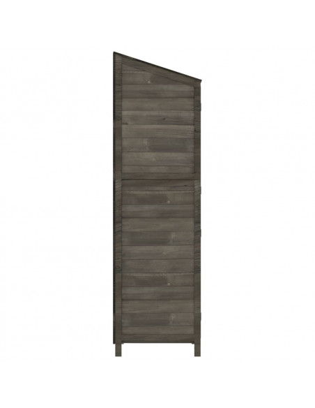 Capanno Giardino Antracite 55x52x174,5 cm Legno Massello Abete