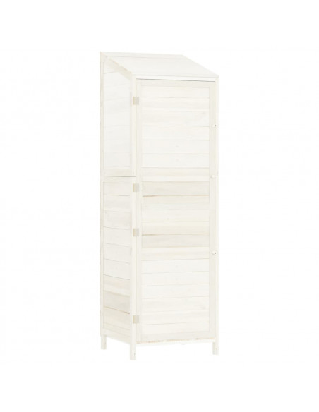 Capanno da Giardino Bianco 55x52x174,5 cm Legno Massello Abete