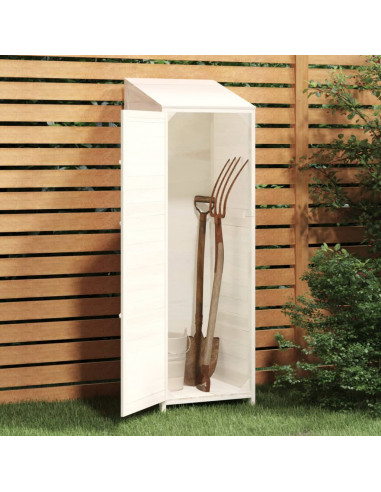 Capanno da Giardino Bianco 55x52x174,5 cm Legno Massello Abete