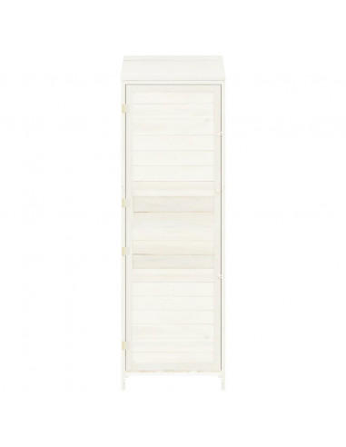 Capanno da Giardino Bianco 55x52x174,5 cm Legno Massello Abete