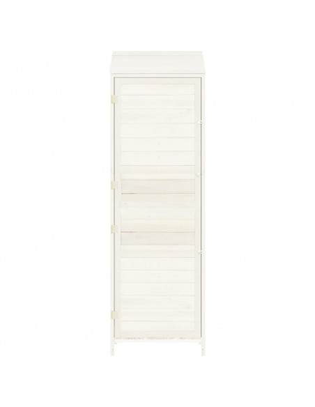 Capanno da Giardino Bianco 55x52x174,5 cm Legno Massello Abete