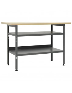 Banco da Lavoro Grigio 120x60x85 cm in Acciaio 2