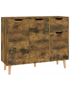 Credenza Rovere Fumo 90x30x72 cm in Legno Multistrato 2