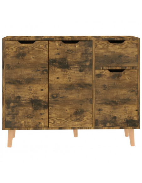 Credenza Rovere Fumo 90x30x72 cm in Legno Multistrato