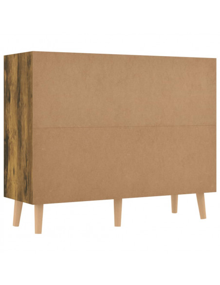 Credenza Rovere Fumo 90x30x72 cm in Legno Multistrato