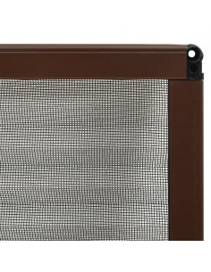 Zanzariera Plissettata Finestre in Alluminio Marrone 80x100 cm