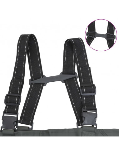 Wader con Stivali e Cintura Verde Scuro Taglia 43