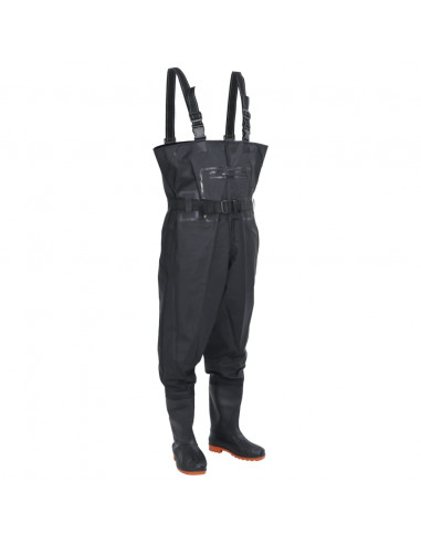 Wader con Stivali e Cintura Nero Taglia 44