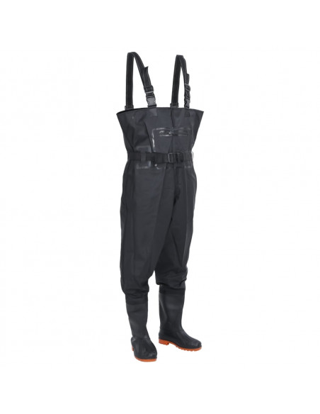 Wader con Stivali e Cintura Nero Taglia 44