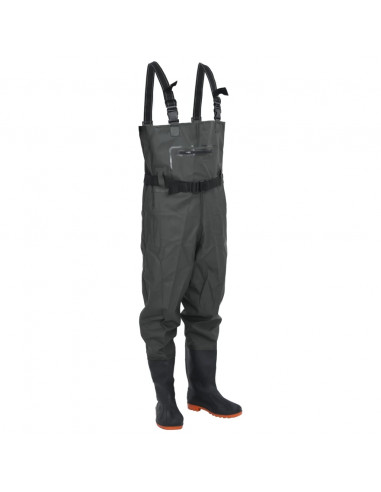 Wader con Stivali e Cintura Verde Scuro Taglia 38