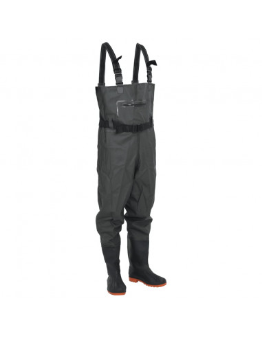 Wader con Stivali e Cintura Verde Scuro Taglia 40