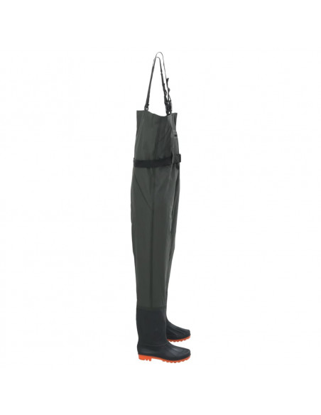 Wader con Stivali e Cintura Verde Scuro Taglia 40