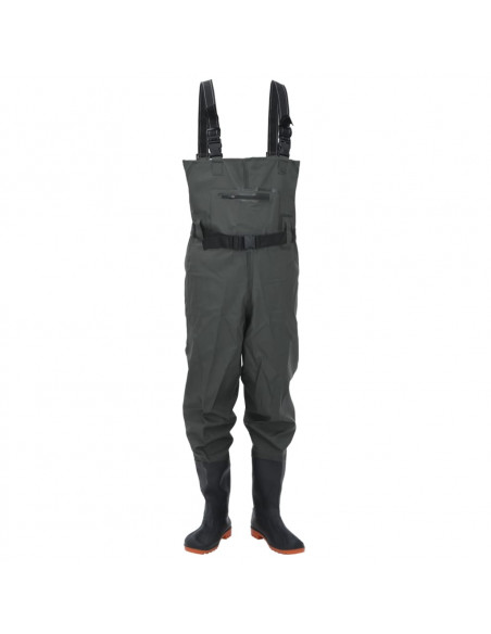 Wader con Stivali e Cintura Verde Scuro Taglia 43