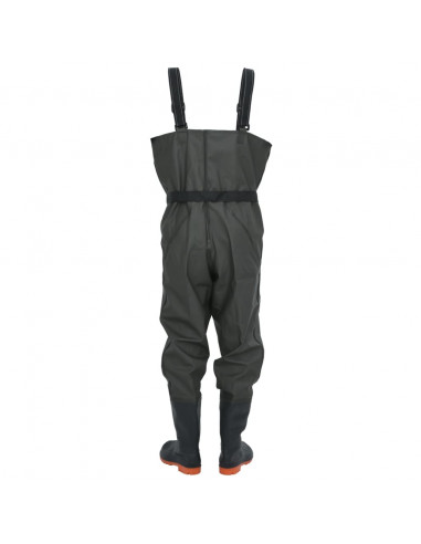 Wader con Stivali e Cintura Verde Scuro Taglia 43