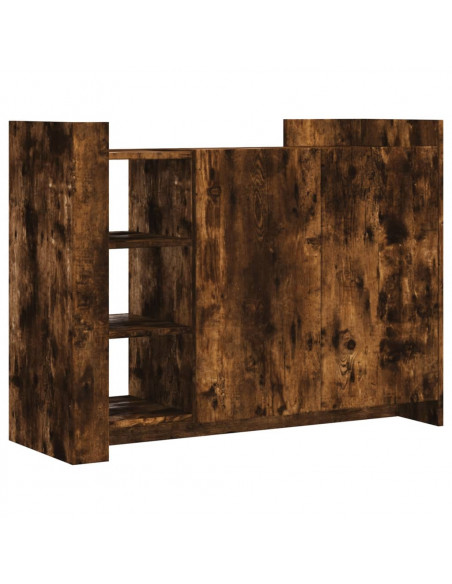 Credenza Rovere Fumo 100x35x75 cm in Legno Multistrato