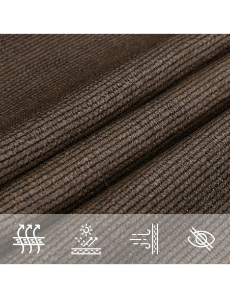 Vela Parasole 160 g/m² Marrone 4x5x6,8 m in HDPE