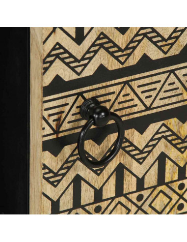 Credenza 90x33,5x75 cm in Legno Massello di Mango Grezzo