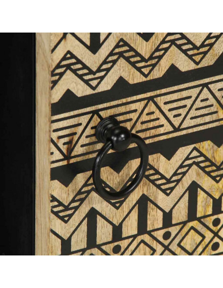 Credenza 90x33,5x75 cm in Legno Massello di Mango Grezzo