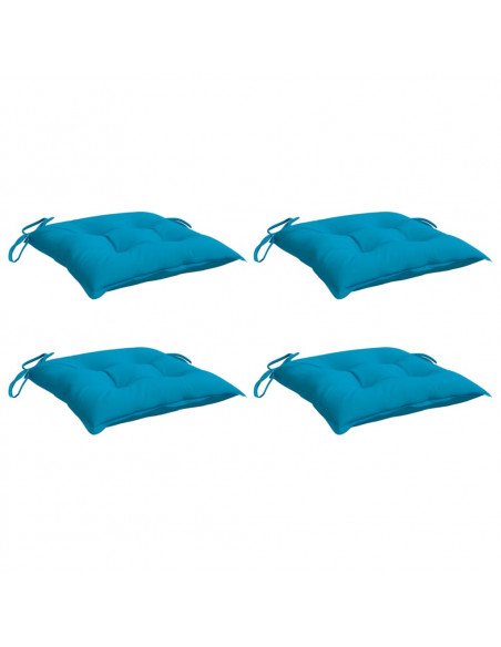 Cuscini per Pallet 4 pz Azzurri 50x50x7 cm in Tessuto Oxford