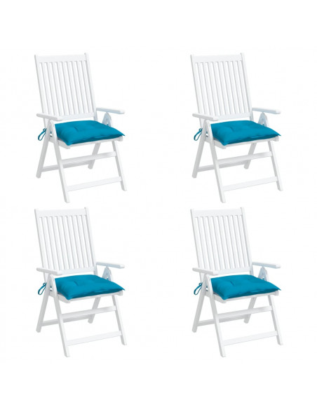 Cuscini per Pallet 4 pz Azzurri 50x50x7 cm in Tessuto Oxford