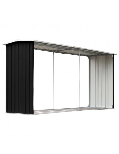 Capannone da Giardino in Acciaio Zincato 330x92x153cm Antracite