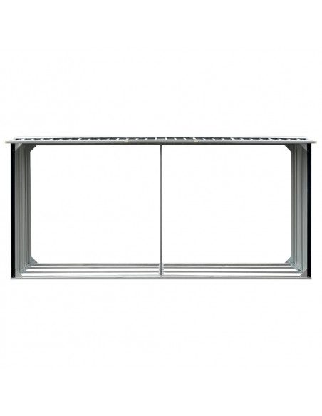 Capannone da Giardino in Acciaio Zincato 330x92x153cm Antracite