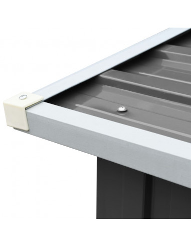 Capannone da Giardino in Acciaio Zincato 330x92x153cm Antracite