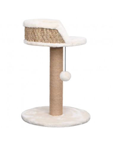 Albero per Gatti con Palo Tiragraffi 49 cm in Giunco