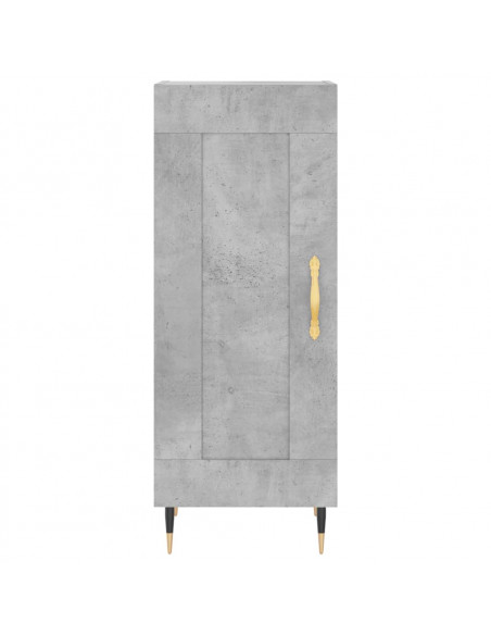 Credenza Grigio Cemento 34,5x34x180 cm in Legno Multistrato