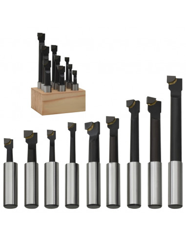 Frese di Foraggio 9 pz 12 mm con Base in Legno