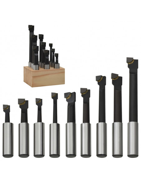 Frese di Foraggio 9 pz 12 mm con Base in Legno