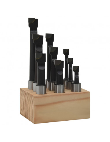 Frese di Foraggio 9 pz 12 mm con Base in Legno