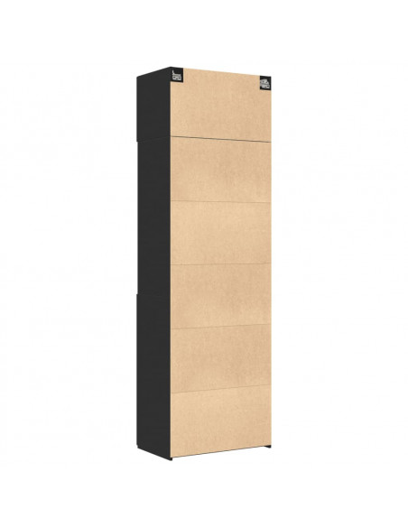Armadietto Nero 70x42,5x225 cm in Truciolato