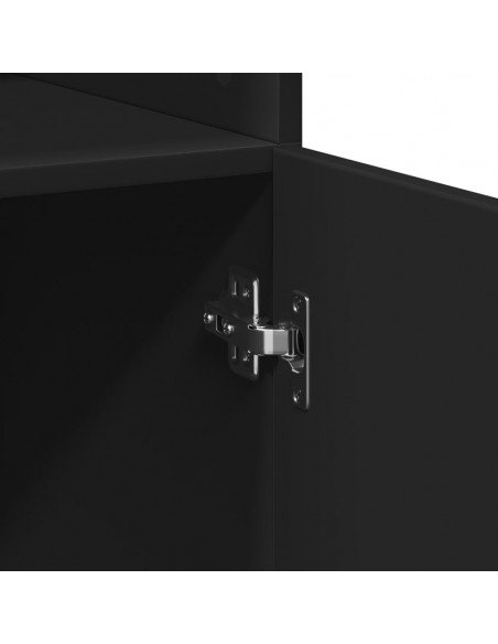 Armadietto Nero 70x42,5x225 cm in Truciolato