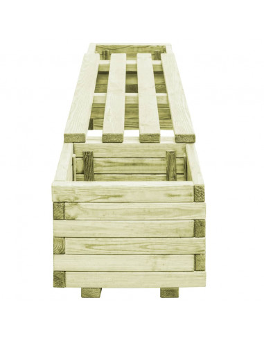 Fioriera da Giardino con Panca in Legno di Pino Impregnato