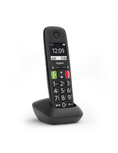 Gigaset E290 Telefono analogico/DECT Nero Identificatore di chiamata