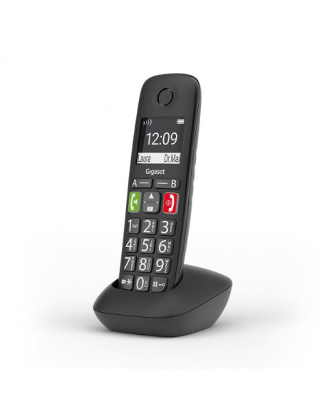 Gigaset E290 Telefono analogico/DECT Nero Identificatore di chiamata