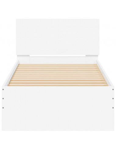 Giroletto con Testiera e LED Bianco 90x190 cm