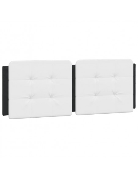Giroletto con Luce LED Nero e Bianco 140x200 cm in Similpelle
