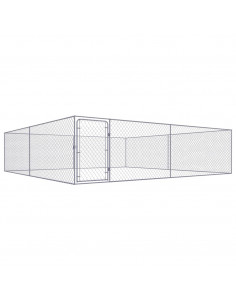 Canile da Esterno in Acciaio Zincato 4x4x1 m 2